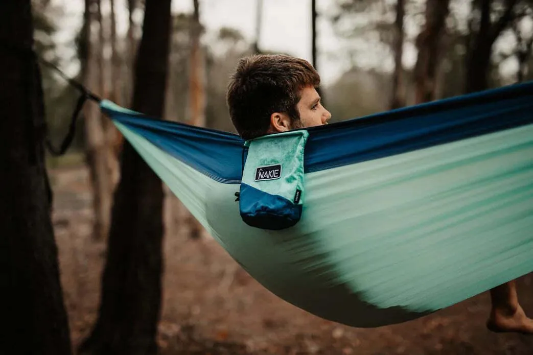 NAKIE SKY BLUE - RECYCLED HAMMOCK WITH STRAPS