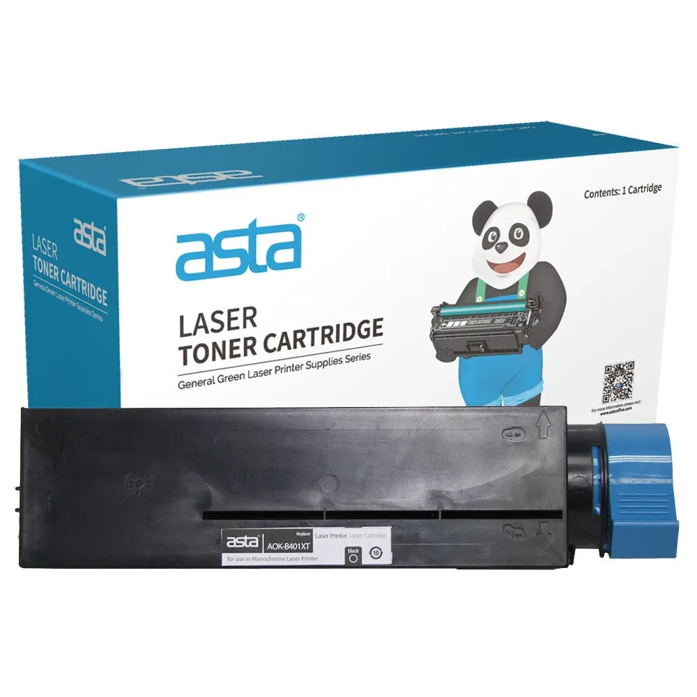 OKI B401, MB411, MB441, MB451 Black Compatible Toner Cartridge - ASTA Brand, Z-44992404-BK