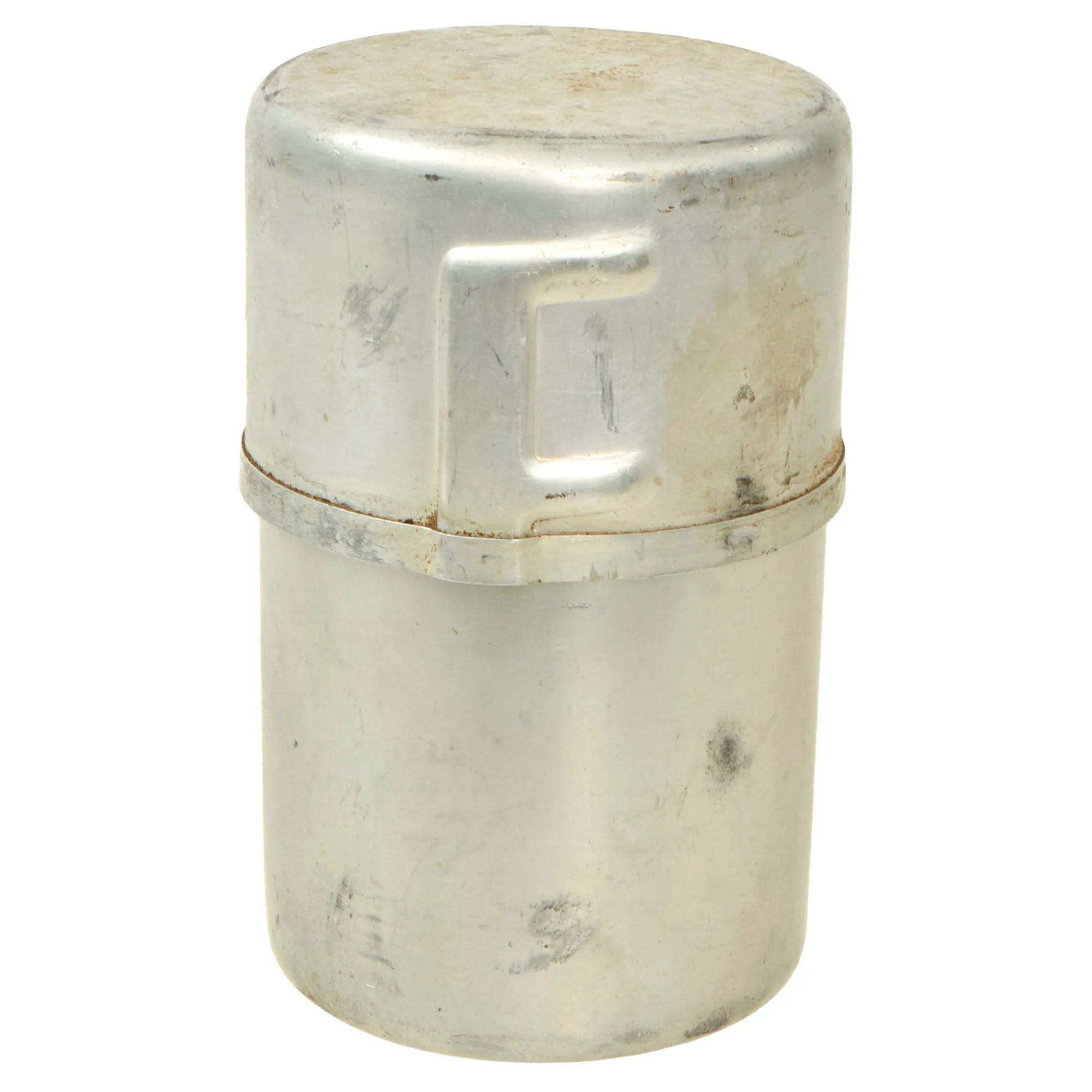 Original WWII U.S. Issue Aladdin Company Gasoline Camp Mountain Stove in Bayonet "F" Canister - both dated 1945