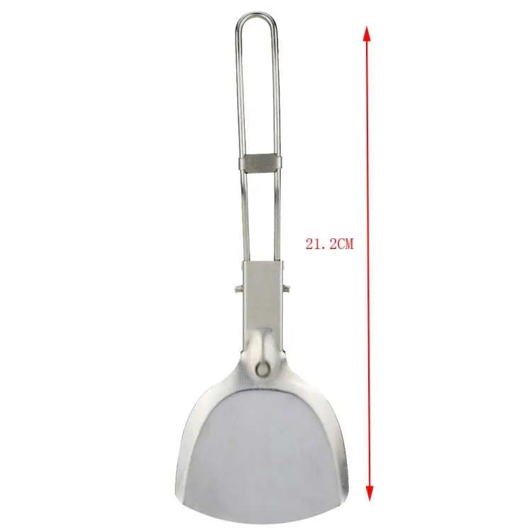 Outdoor Stainless Steel Cooking Shovels Picnic Cookware Folding Spatula Cookware Parts Hiking Camping Tableware