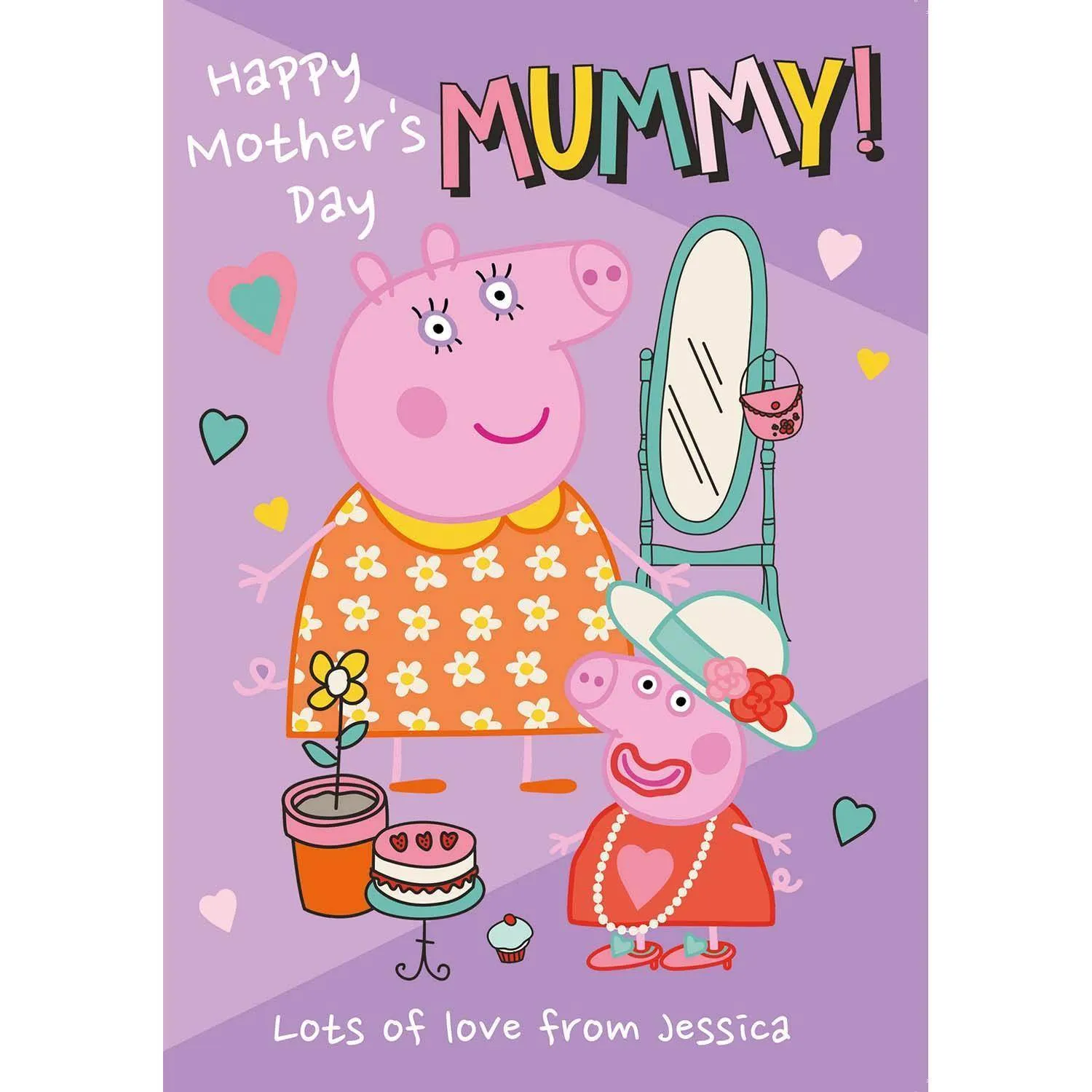 Peppa Pig Personalised 'Mummy!' Mother's Day Card