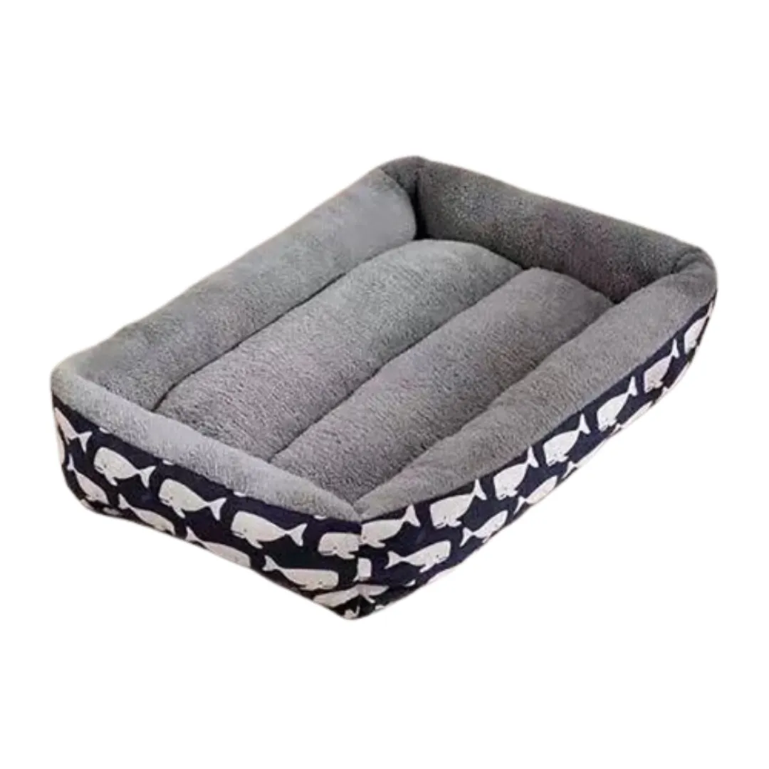 PetAffairs Waterproof and Cozy Soft Plush Square Pet Bed