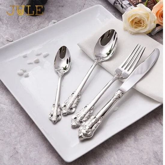 Silver Royal Cutlery Stainless Steel Dinnerware Set