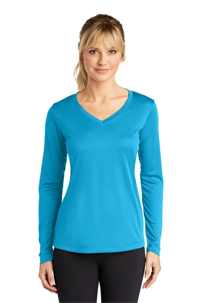 Sport-Tek LST353LS: Ladies Long Sleeve PosiCharge Competitor V-Neck Tee.