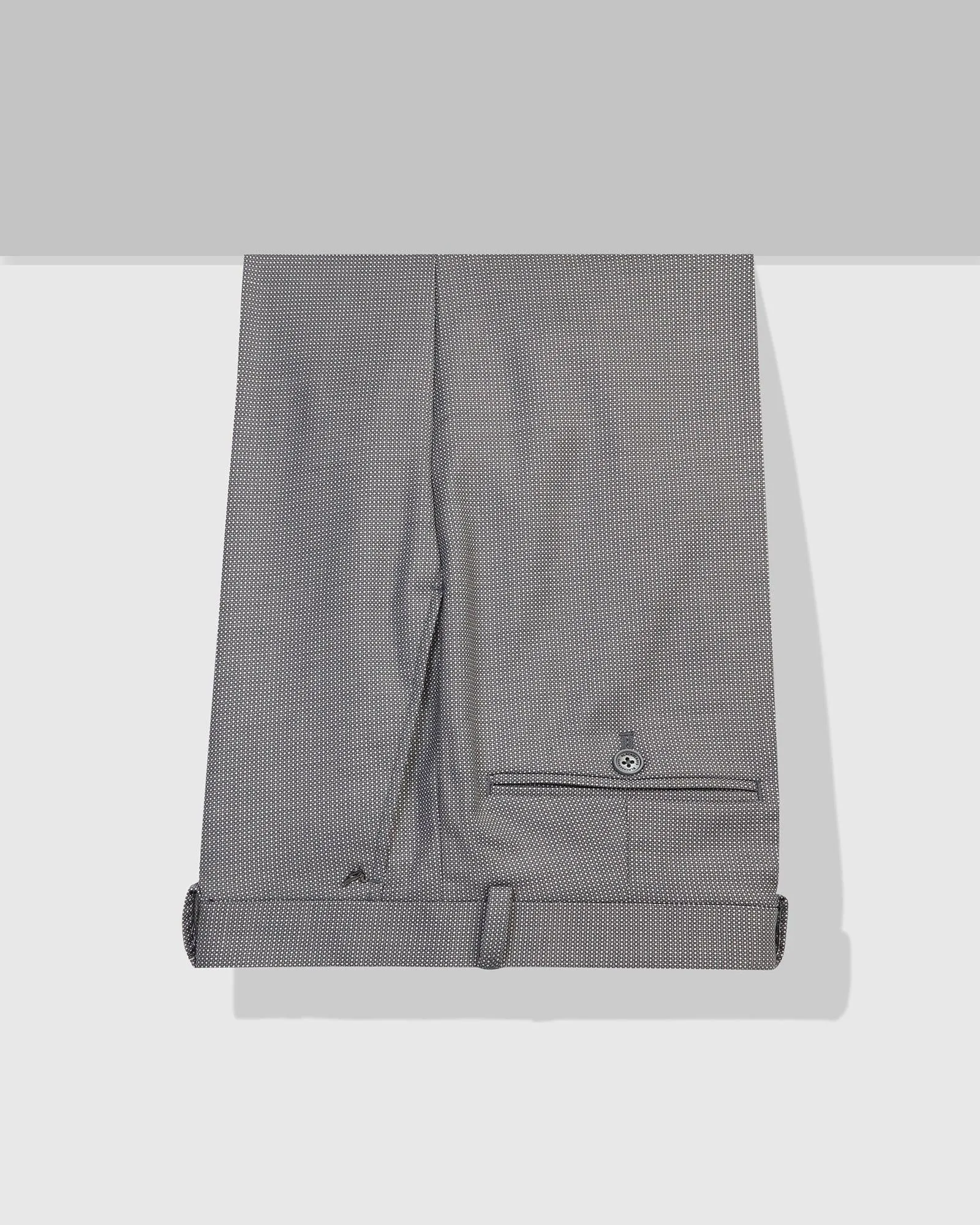 Straight B-90 Formal Grey Textured Trouser - Finess