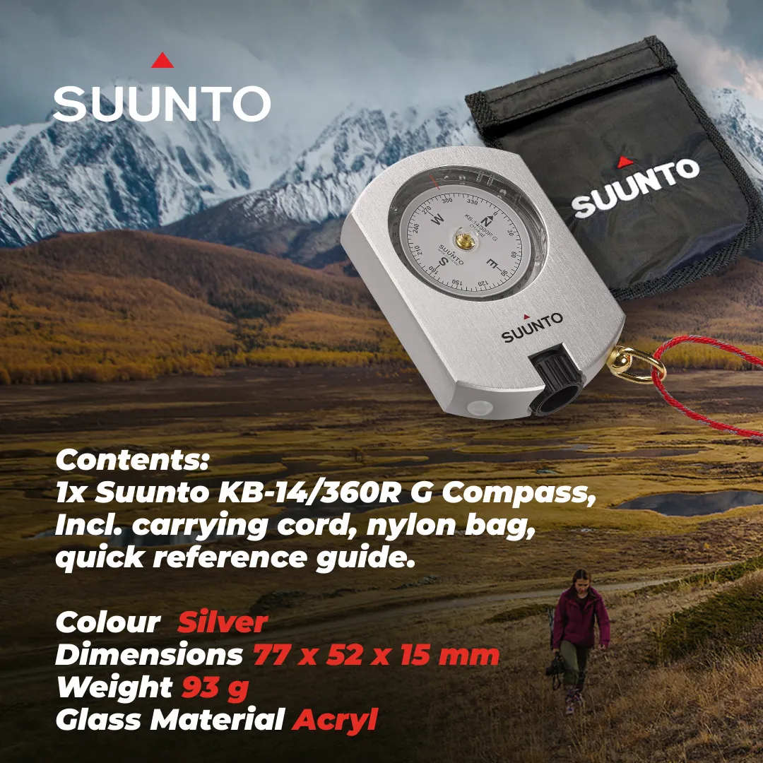 Suunto KB-14/360R G Global Optical Sighting Compass, Aluminum (SS020417000)