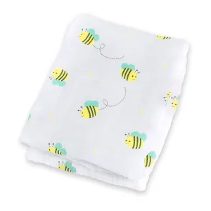 Swaddle Blanket Multipurpose Muslin - Bumbling Bee