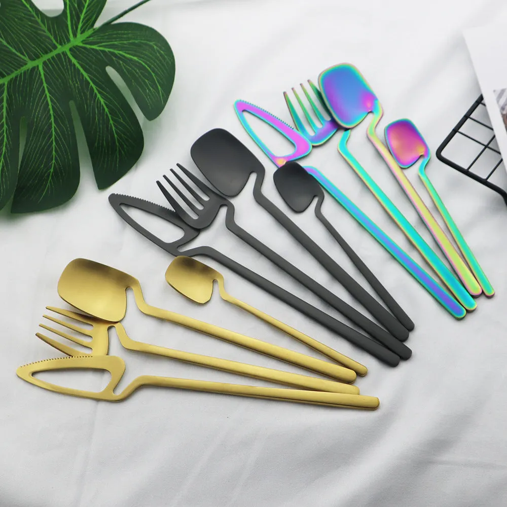 Tableware Stainless Steel Hanging Cup Tableware Spoon Personality Creative Wall-Mounted Spoon Western Food Knife Fork and Spoon