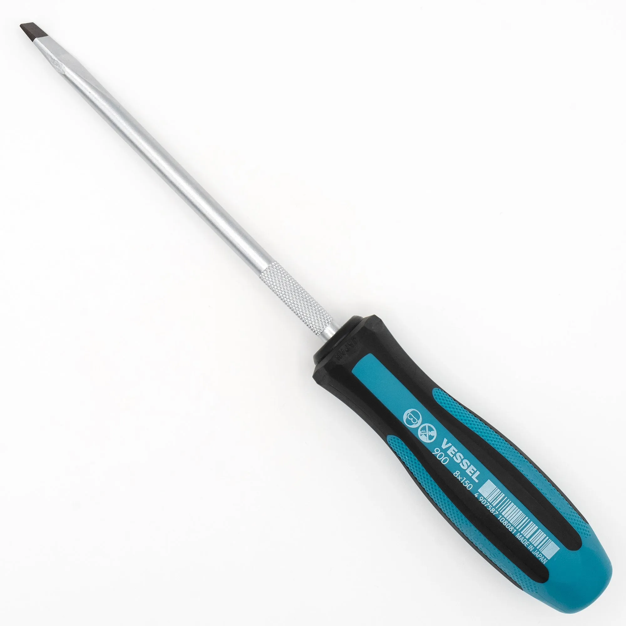 Vessel 900 S8 150 Slotted 8mm (5/16") x 6" Blade (O.A.L. 11") Magnetic Megadora Flat Blade Screwdriver