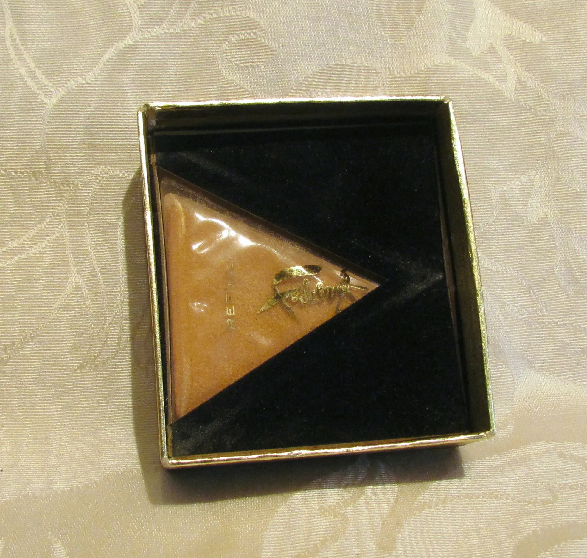 Vintage Faberge Triangle Compact In Original Box Unused